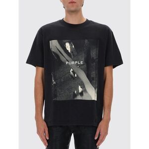 Purple T-Shirt Men Black